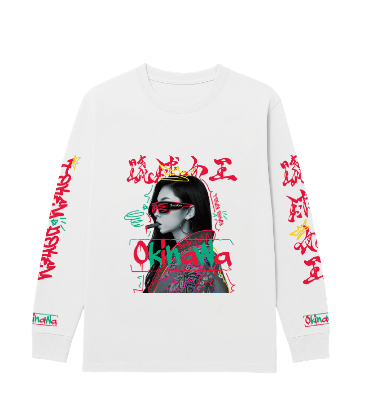琉球女王 ロングスリーブTシャツ 白