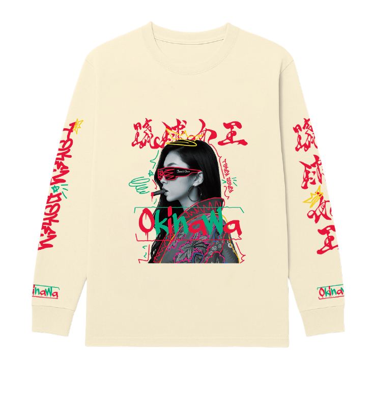 琉球女王 ロングスリーブTシャツ 生成